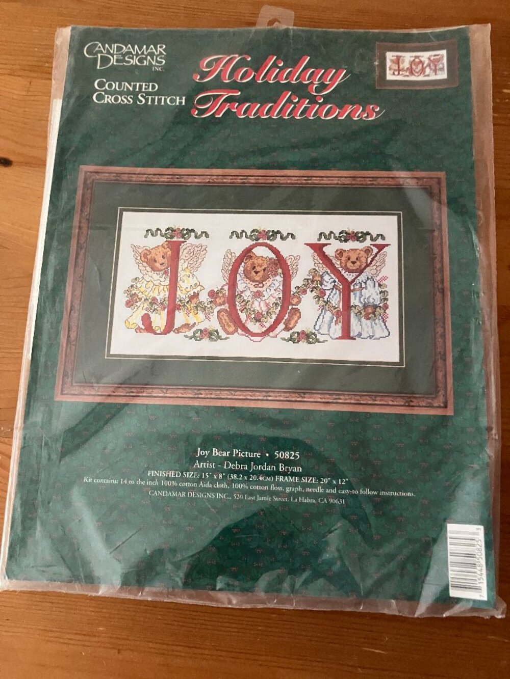 Candamar Designs Inc Counted Cross Stitch Holiday Traditions "JOY' Size 15x8"